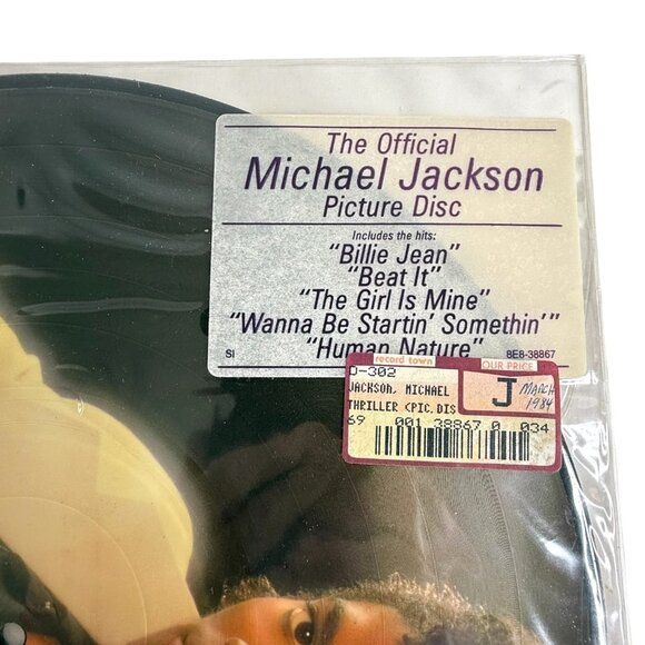 1983 Michael Jackson Thriller Picture Disc Vinyl Record LP Hype Sticker Tested - Picture 2 of 10